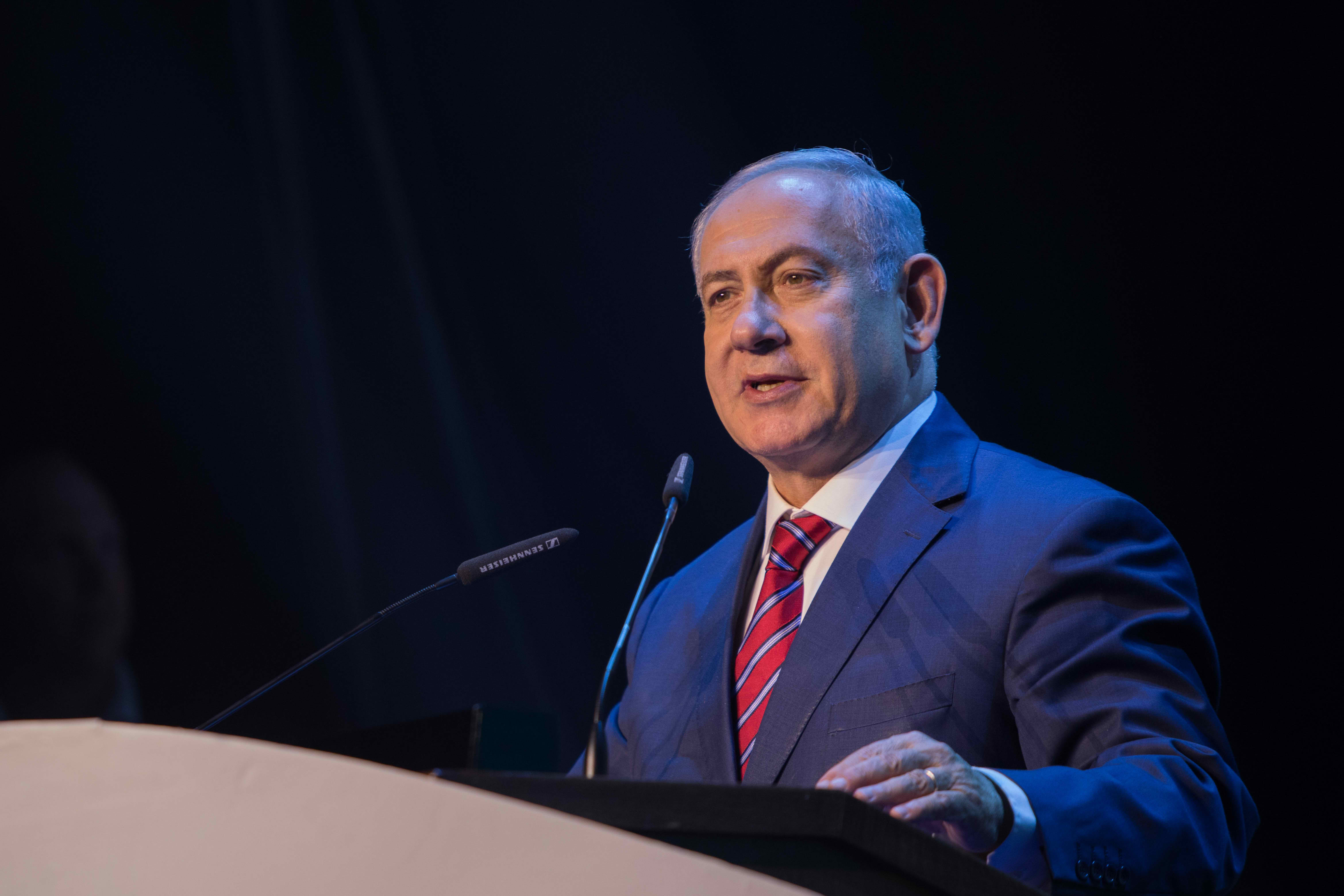 נתניהו בלונדון: איראן פועלת להצבת טילים ארוכי טווח בסוריה F180528YS018