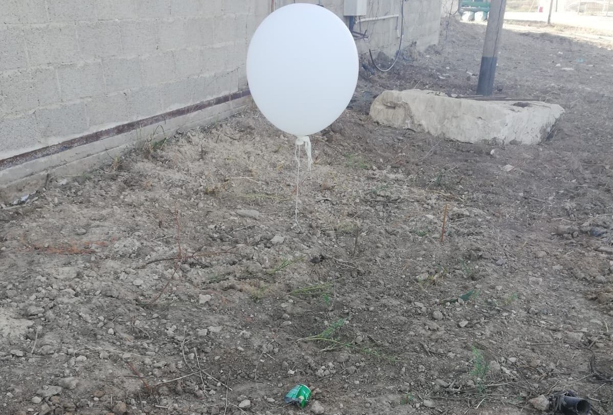 בלון נפץ אותר בשער הנגב; חבלן במקום בלון תבערה. אילוסטרציה