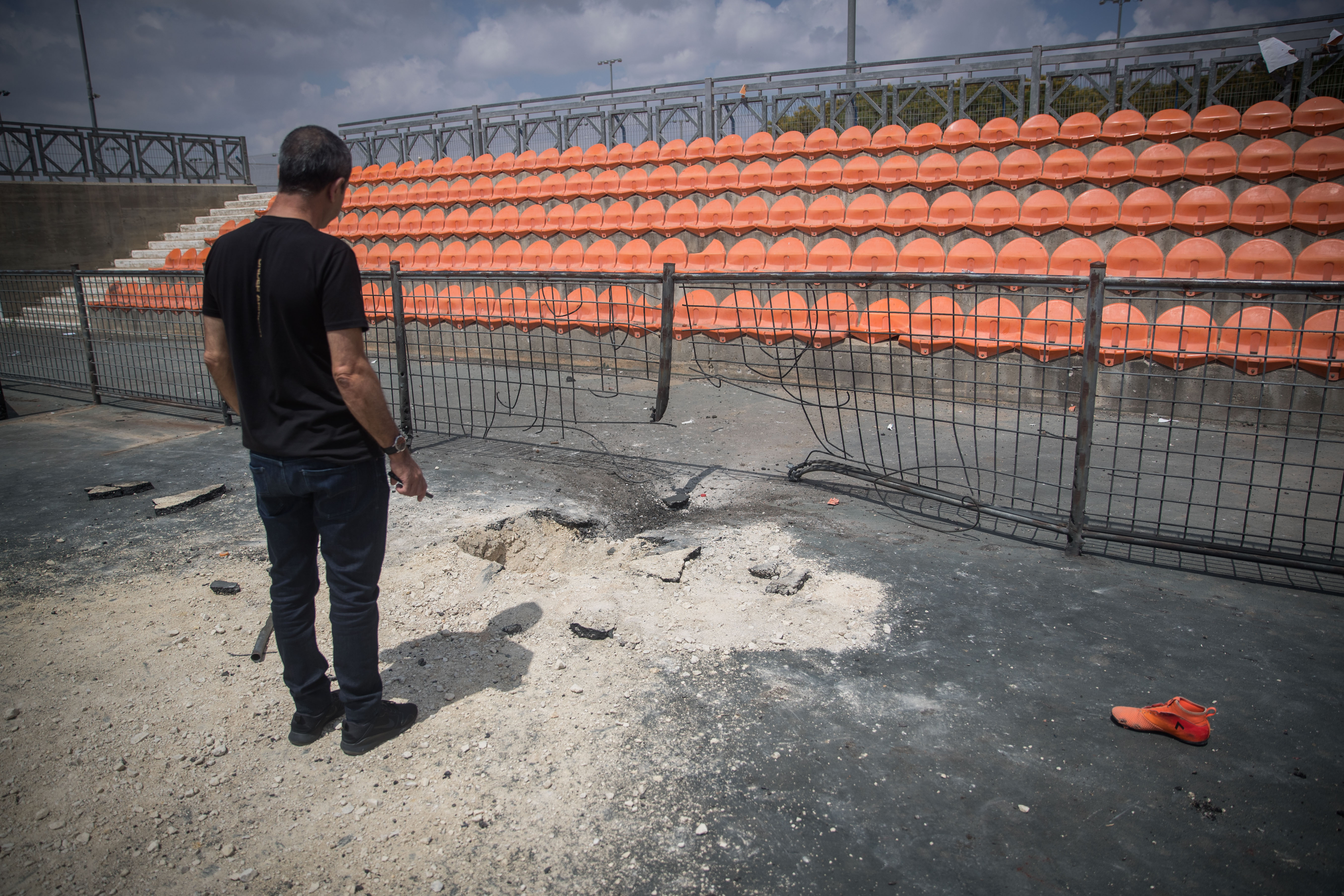נתיבות: רקטת גראד אותרה באתר בנייה נפילת רקטה בנתיבות. צילום ארכיון