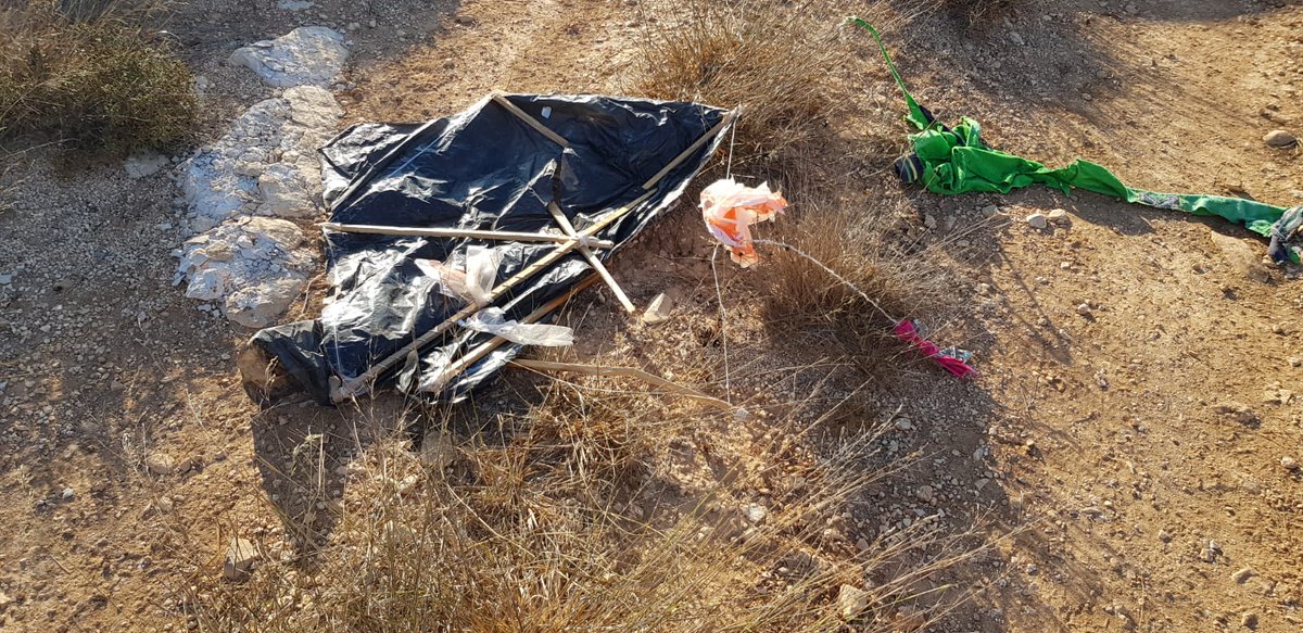 עפיפוני התבערה מגיעים ליו"ש – דגן: ניסיון מגוחך עפיפון בהר ברכה