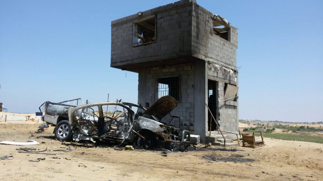 תקיפה בעזה: ארבעה מחבלים נפצעו הרכב שהותקף