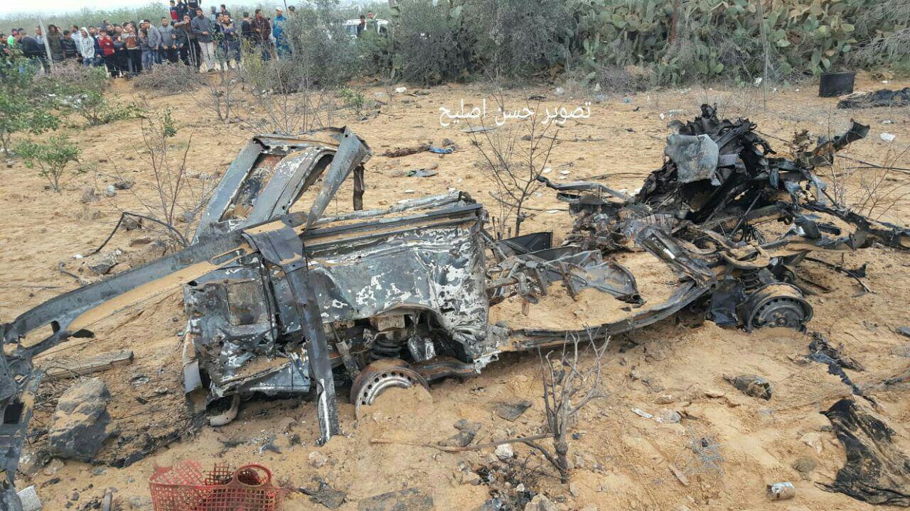 תיעוד דרמטי מעזה: שלדות רכב החיילים הרכבים שהופגזו על ידי צה"ל לאחר התקרית