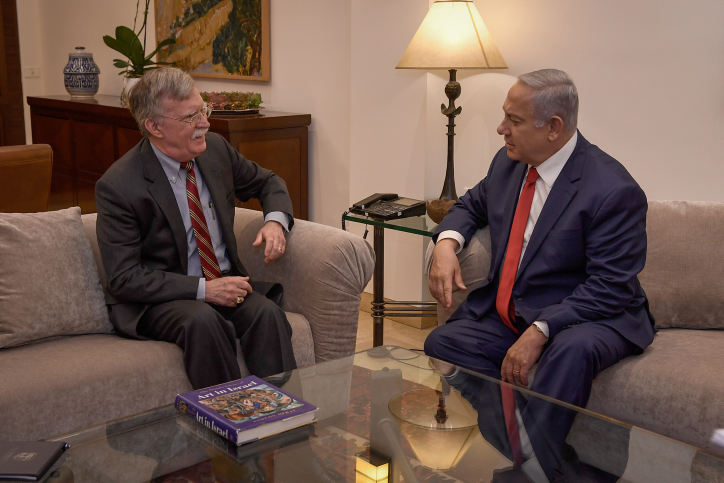 נתיהו לבולטון: "שוחחתי עם טראמפ על החשיבות בהכרה ברמת הגולן" MIDEAST ISRAEL USA