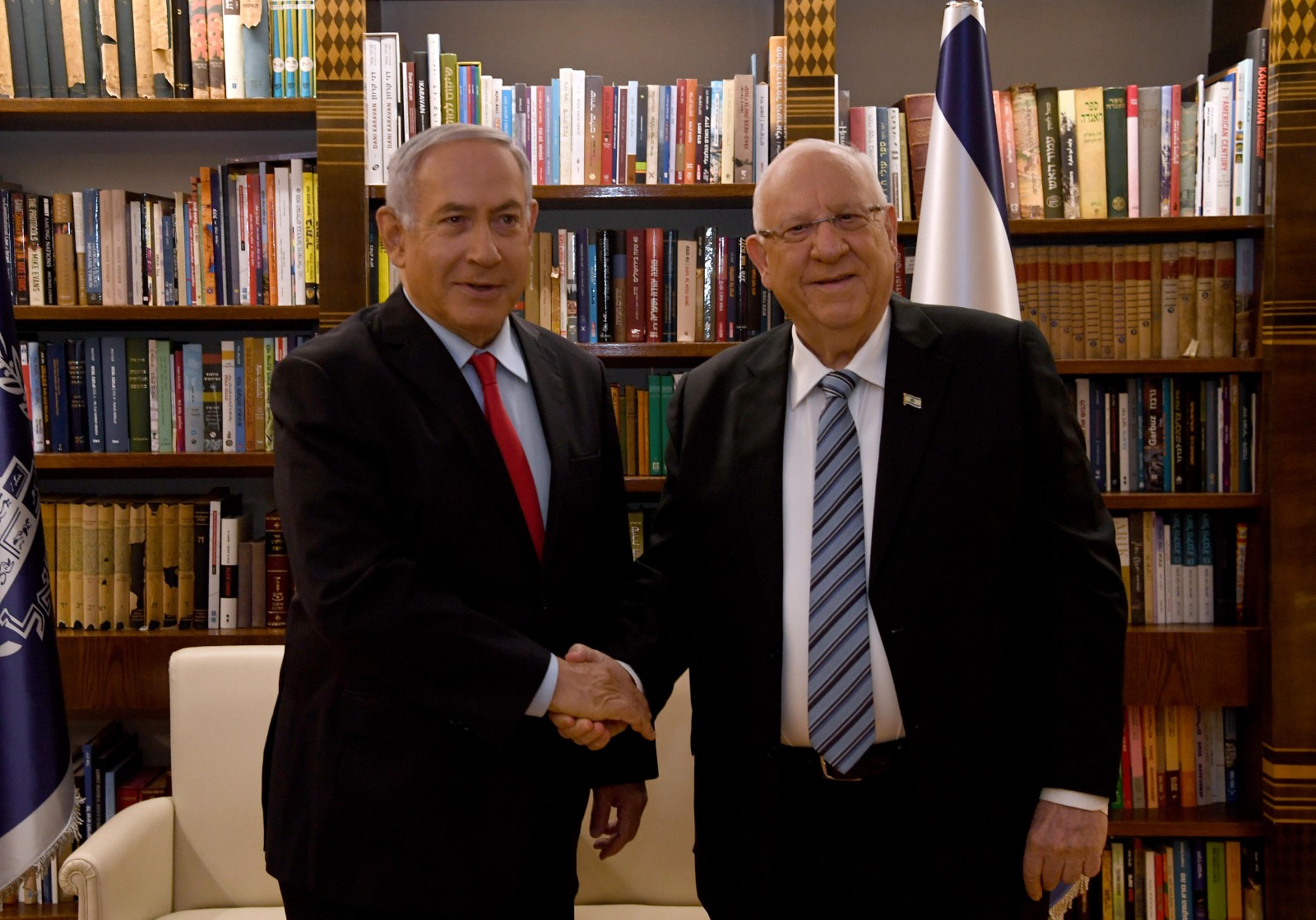 הנשיא ריבלין הטיל על ח"כ נתניהו את הרכבת הממשלה ה-35 ראובן ריבלין ונתניהו