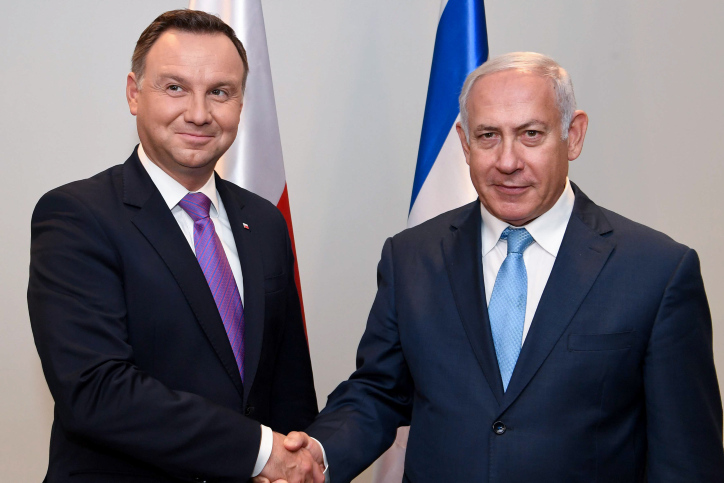 נשיא פולין: "לקח השואה – שמישהו נהיה תוקפני חייבים להגיב מהר" נשיא פולין עם ראש הממשלה