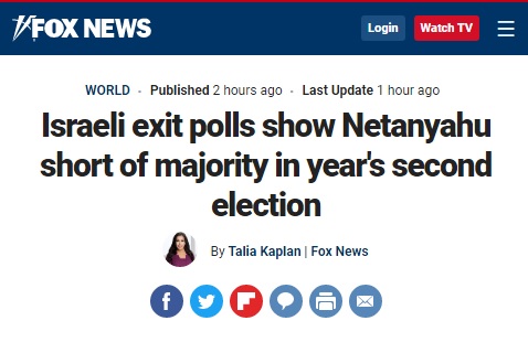 "נתניהו נאבק על מקומו": סיקור תוצאות הבחירות בעולם fox