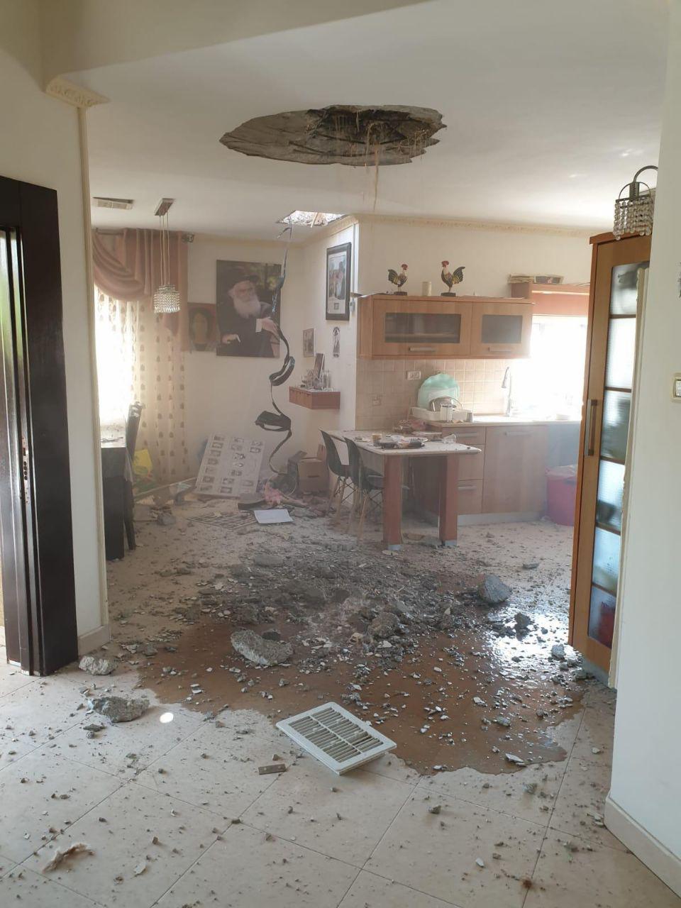 פגיעה ישירה בבית בנתיבות; בנס אין נפגעים הבית שנפגע בנתיבות