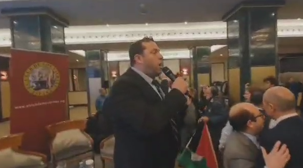 פעילי BDS במדריד תקפו משלחת ישראלית צילום מסך (16)